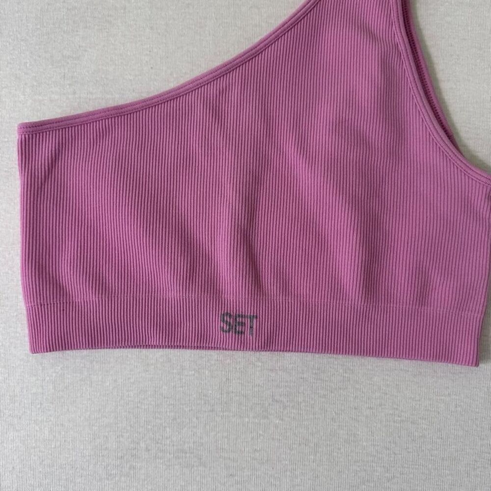 Set Active Sculptflex Ribbed One Shoulder Bra - Picture 2 of 3